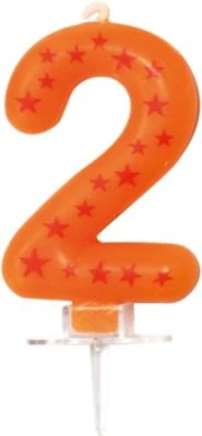 Procos Kuchenkerze Zahl 2