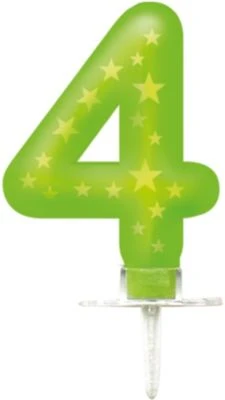 Procos Kuchenkerze Zahl 4