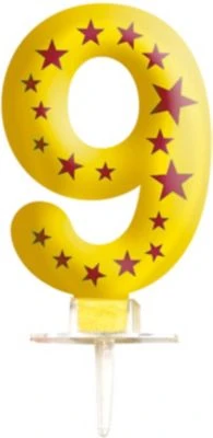 Procos Kuchenkerze Zahl 9