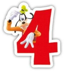 Procos Kuchenkerze Zahl 4 Disney Mickey Mouse Playful