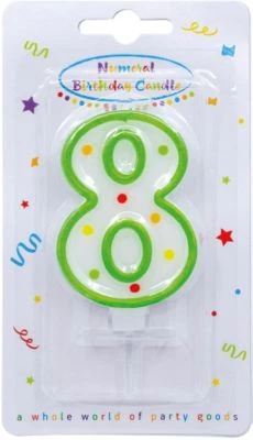 Procos Kuchenkerze Punkte Zahl 8