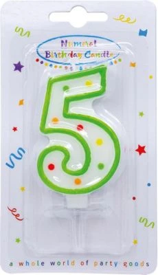 Procos Kuchenkerze Punkte Zahl 5