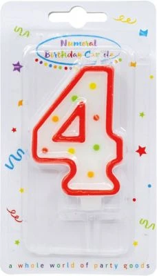 Procos Kuchenkerze Punkte Zahl 4