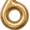 Rico Design Zahlenkerze 6, Gold