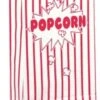 Unique Popcorn-Tüten Rot/weiß, 13 X 25 Cm, 10 Stück