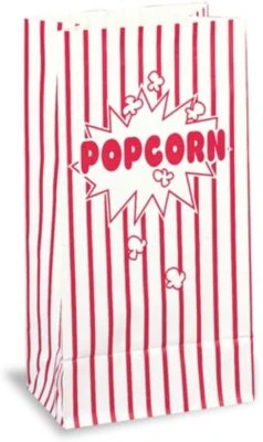 Unique Popcorn-Tüten Rot/weiß, 13 X 25 Cm, 10 Stück