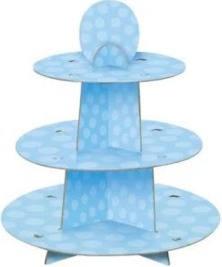 Unique Cupcake-Ständer Blau, 3 Platten