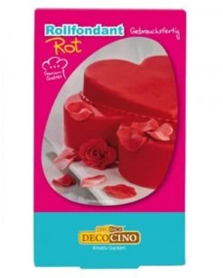 Dekoback 250 G Roter Rollfandant Zum Dekorieren Von Hochzeits-Torten & Halloween-Kuchen Backzubehör