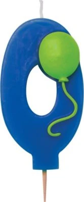 PARTYSTROLCHE® Zahlenkerze Luftballon 0, 9 Cm