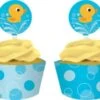 PARTYSTROLCHE® Muffinset Banderolen & Picker Kleine Ente, 24-tlg.