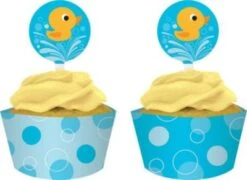 PARTYSTROLCHE® Muffinset Banderolen & Picker Kleine Ente, 24-tlg.