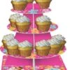 PARTYSTROLCHE® Muffinständer Flower Power Pink, 27 X 27 Cm