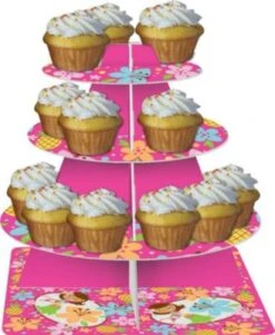 PARTYSTROLCHE® Muffinständer Flower Power Pink, 27 X 27 Cm