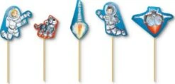 Dh Konzept Party-/Muffinpicker Major Tom An Holzstäbchen, 10 Stück