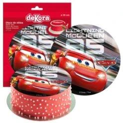 DeKora Essbare Tortenaufleger Cars Lightning McQueen & Friends 20cm