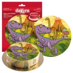 DeKora Essbare Tortenaufleger Dinosaurier 20cm