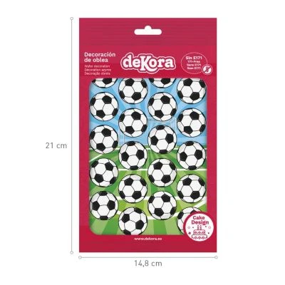 DeKora Essbare Mini-Tortenaufleger Fußball, 20 Stk., 1 DeKora Essbare Mini-Tortenaufleger Fußball, 20 Stk.,
