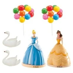 DeKora Tortendeko Set Disney Prinzessinen Zum Geburtstag, 6-teilig, Cinderella