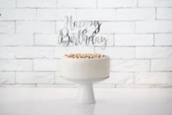 Partydeco Cake Topper Happy Birthday, Verschiedene Farben, 22cm