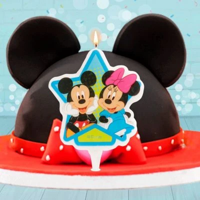 DeKora Geburtstagskerze Mit Disney Mickey Und Minnie Mouse, 7.5cm, Tortendeko Kindergeburtstag 2 DeKora Geburtstagskerze Mit Disney Mickey Und Minnie Mouse, 7.5cm, Tortendeko Kindergeburtstag – Bild 2