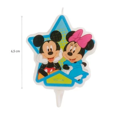 DeKora Geburtstagskerze Mit Disney Mickey Und Minnie Mouse, 7.5cm, Tortendeko Kindergeburtstag 3 DeKora Geburtstagskerze Mit Disney Mickey Und Minnie Mouse, 7.5cm, Tortendeko Kindergeburtstag – Bild 3