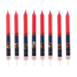 DeKora Geburtstagskerzen Mit Spiderman Motiv, 8 Kerzen, 9cm, Tortendeko