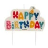 DeKora Geburtstagskerze "Happy Birthday" In Bunt Als Tortendeko Zum Geburtstag, 10x6cm