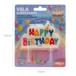DeKora Geburtstagskerze "Happy Birthday" In Bunt Als Tortendeko Zum Geburtstag, 10x6cm -Backfreude Angebote Store 27215109 03