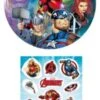 DeKora 2er Set Avengers Essbarer Tortenaufleger + Mini-Törtchenaufleger