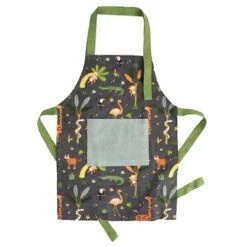 Recycelte Kinder Baumwoll-Kochschürze Jungle 40 X 55 Cm Kinderschürzen