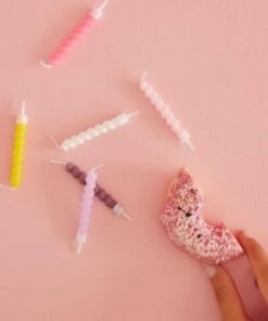 Rice Kuchenkerzen Gedreht Mit Halter, 12 Stück In Verschiedenen Pinktönen -Backfreude Angebote Store 28912699 04