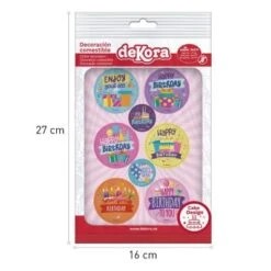 DeKora Essbare Muffinaufleger Happy Birthday, Rund -Backfreude Angebote Store 29628275 04