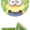 DeKora 2er Set Minions Essbarer Tortenaufleger + 25 Muffinförmchen