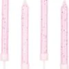 Riethmüller Geburtstagskerzen Rosa/glitter, 10 Stück