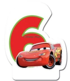 Procos Kuchenkerze Zahl 6 Disney Cars Neon