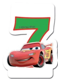 Procos Kuchenkerze Zahl 7 Disney Cars Neon