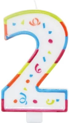 Folat XL-Kuchenkerze Zahl 2, 12,5 Cm