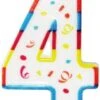 Folat XL-Kuchenkerze Zahl 4, 12,5 Cm